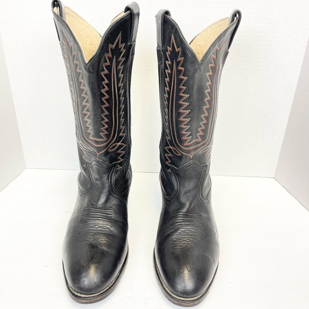 Hy-Test Black Cowboy Western Boots Tufgum Oil Resistant Men’s Sz 13EE Steel Toe